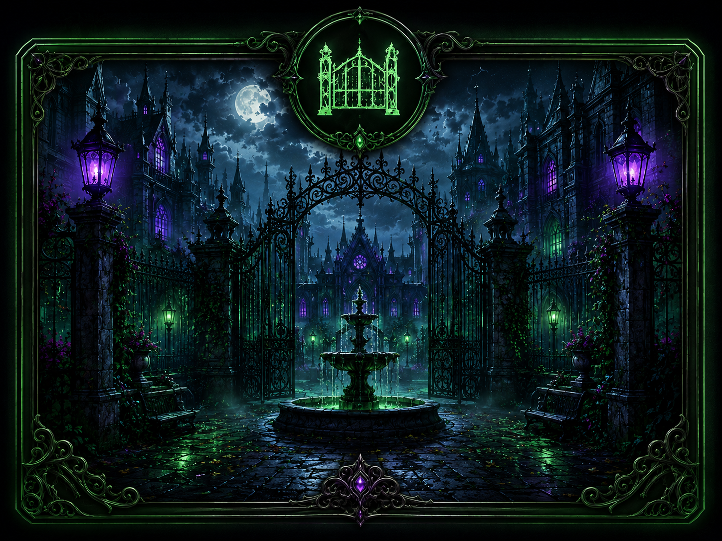 Moonlit gothic Residents' Courtyard